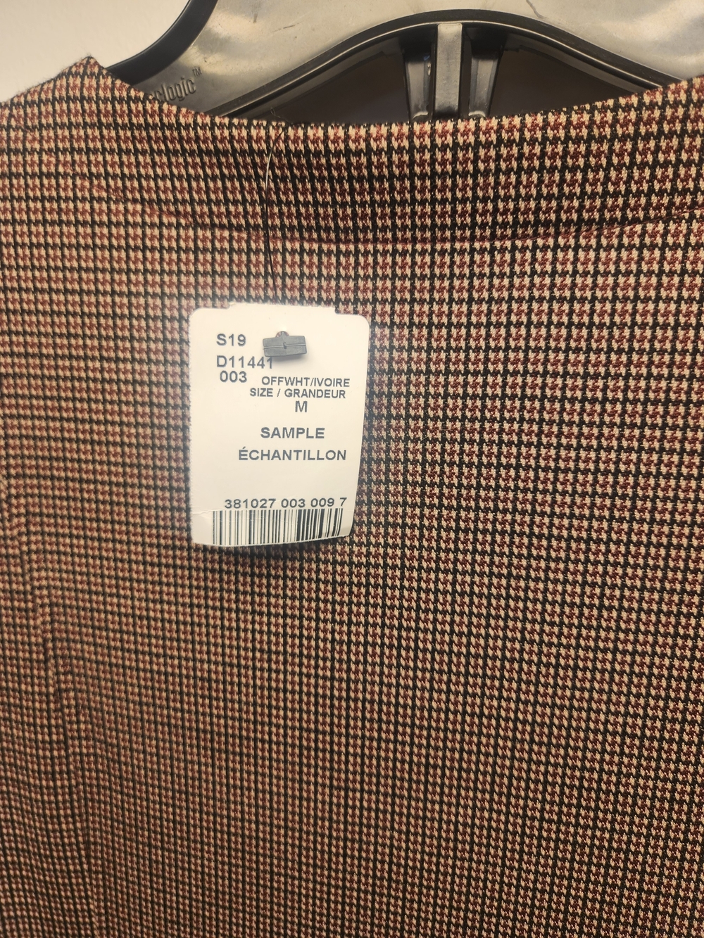 Brown Checked Button-Front Shift Dress - Picture 4 of 4